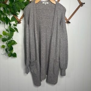 Madewell Cardigan Wool Alpaca Blend Gray/multicolor Open Front Size XS oversied